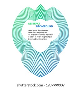 Label blank template. Abstract wavy linear stripes on white background. Modern design editable layout title page for new product newsletters, web banners