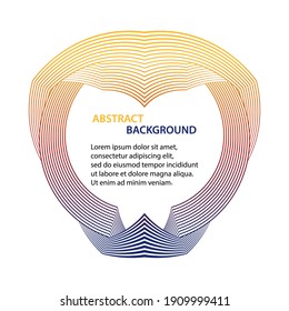 Plantilla en blanco de etiquetas. Resumen de rayas lineales onduladas sobre fondo blanco. Página de título de diseño moderno editable para boletines de nuevos productos, banners web