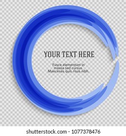 Label blank template, white background and Blurry blue gradient with lines circle ring. Vector illustration EPS 10. Modern design editable layout title page for new product newsletters, web banners