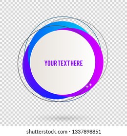 Label blank template, white background and Blurry gradient with lines circle ring. Vector illustration EPS 10. Modern design editable layout title page for new product newsletters, web banners