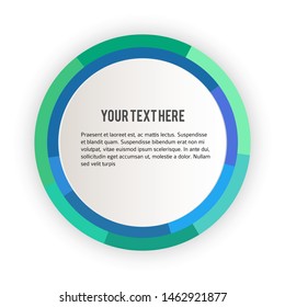 Label blank template, white background and Blurry gradient with lines circle ring. Vector illustration EPS 10. Modern design editable layout title page for new product newsletters, web banners