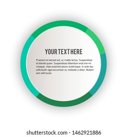 Label blank template, white background and Blurry gradient with lines circle ring. Vector illustration EPS 10. Modern design editable layout title page for new product newsletters, web banners