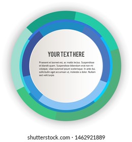 Label blank template, white background and Blurry gradient with lines circle ring. Vector illustration EPS 10. Modern design editable layout title page for new product newsletters, web banners