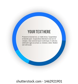 Label blank template, white background and Blurry gradient with lines circle ring. Vector illustration EPS 10. Modern design editable layout title page for new product newsletters, web banners