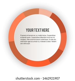 Label blank template, white background and Blurry gradient with lines circle ring. Vector illustration EPS 10. Modern design editable layout title page for new product newsletters, web banners