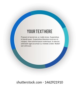 Label blank template, white background and Blurry gradient with lines circle ring. Vector illustration EPS 10. Modern design editable layout title page for new product newsletters, web banners
