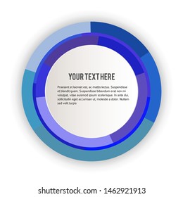 Label blank template, white background and Blurry gradient with lines circle ring. Vector illustration EPS 10. Modern design editable layout title page for new product newsletters, web banners
