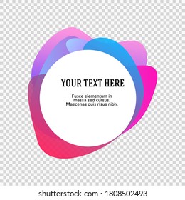 Label blank template, white background and Blurry gradient with lines circle ring. Vector illustration EPS 10. Modern design editable layout title page for new product newsletters, web banners