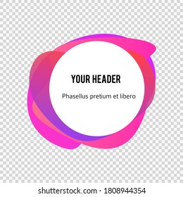 Plantilla en blanco de etiquetas, fondo blanco y gradiente borroso con líneas de círculo. Ilustración del vector EPS 10. Página de título de diseño moderno editable para boletines de nuevos productos, banners web