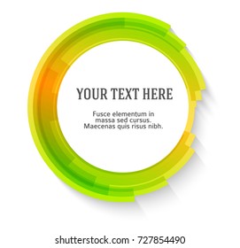 Label blank template, white background and Blurry gradient with lines circle ring. Vector illustration EPS 10. Modern design editable layout title page for new product newsletters, web banners