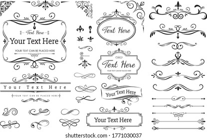 label and border design collection vector