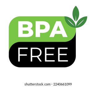 Label Bpa free in vector illustration for logo, icon, badge. BPA bisphenol A for non toxic plastic product