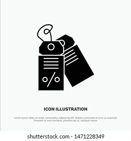 Label, Business, Discount, Sale solid Glyph Icon vector. Vector Icon Template background