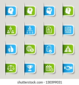 Label - Business strategy and management icons