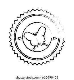 label with butterfly, breast cancer