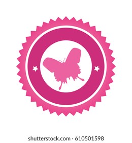 label with butterfly breast cancer
