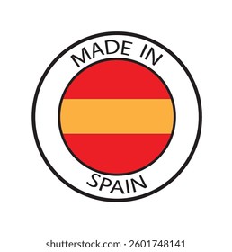  Label button banner with spain flag color