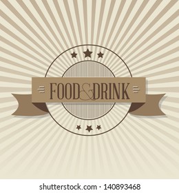 Label for cafe and restaurant menu design. Vector illustration
