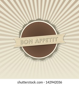 Label for cafe and restaurant menu design. Vector illustration