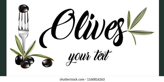 
Label for cans with olives