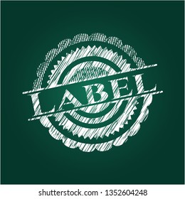 Label chalkboard emblem