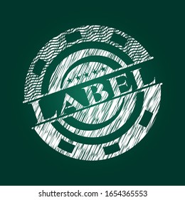 Label chalkboard emblem. Vector Illustration. Detailed.