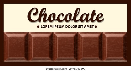Una etiqueta para una barra de chocolate. Ilustración vectorial