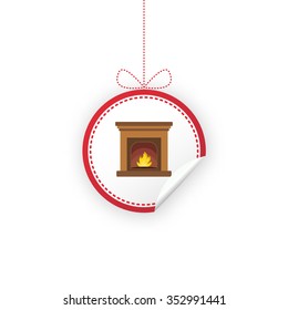 Label for Christmas gifts, sales, product in vector format.