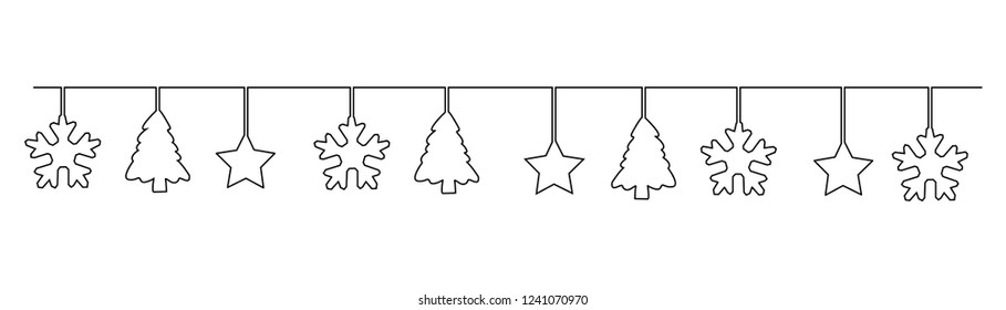 Label label Christmas spruce star symbol vector illustrations.
