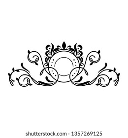 label cicular victorian style