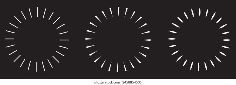 Label Circle white. Circles. Logo Sticker. Emblem Round. Icon.   isolated on black background. Vector illustration eps10