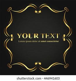 Label classic style gold