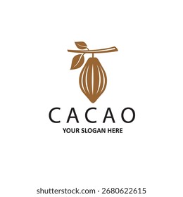 rótulo de grãos de cacau isolados sobre fundo branco