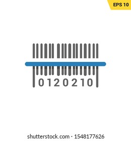 label code scanner icon in flat style