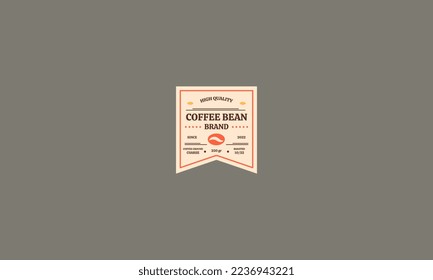 label of coffee bean template vector illustration design