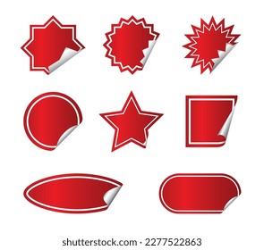 Label collection set. Set label and sticker or badge tag sale advertising. Label, sticker, banners and icons.