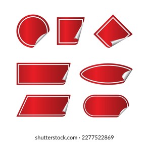 Conjunto de colecciones de etiquetas. Establece la publicidad de venta de etiquetas y etiquetas adhesivas o de etiquetas. Etiqueta, pegatina, carteles e iconos.