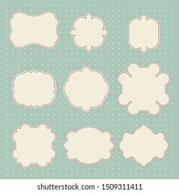 Label collection with vintage style vector