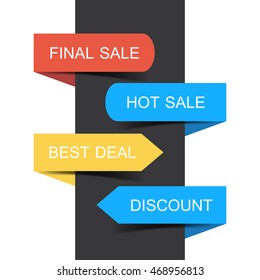 Label collection. Website banner collection. Sticker collection. Sale banners. Sticker set. Sticker web collection. Vector illustration, eps 10