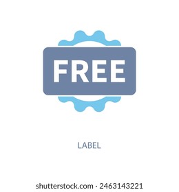 label concept line icon. Simple element illustration. label concept outline symbol design.
