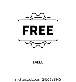 label concept line icon. Simple element illustration. label concept outline symbol design.