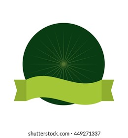 label concept represented by green seal stamp icon. isolated and flat illustration 