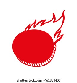 Label concept represented by hot deal icon. Isolated and flat illustration