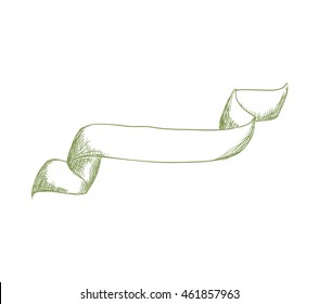 Label concept represented by ribbon icon. Isolated and flat illustration