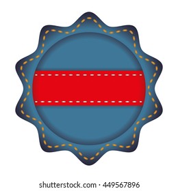Label concept represented by seal stamp icon. Isolated and flat illustration 