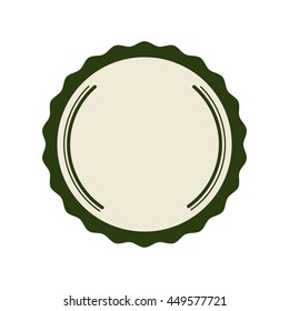 Label concept represented by seal stamp icon. Isolated and flat illustration 