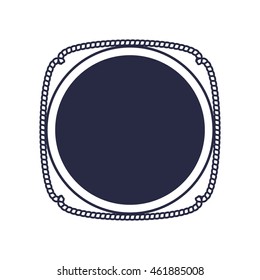Label concept represented by seal stamp icon. Isolated and flat illustration