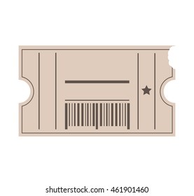 Label concept represented by ticket icon. Isolated and flat illustration