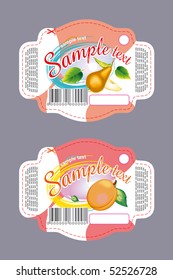 Label for cookies with pear and apricot