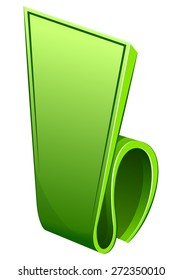 label with curled up edge. Vector illustration